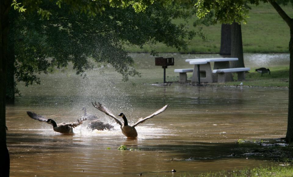 Arkabutla Lake flooding is shown in this 2011 photo.