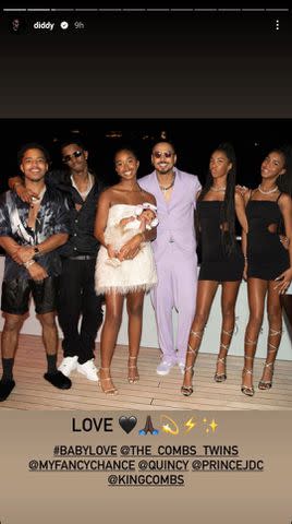 <p>DIDDY /Instagram </p> Diddy and his kids last fall