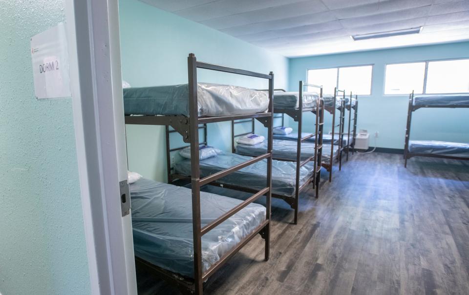 A dorm at the Salvation Army's homeless shelter in Pensacola is pictured July 15, 2021. Escambia County officials are calling on providers that receive government funding to provide data for a new online homelessness shelter dashboard.
