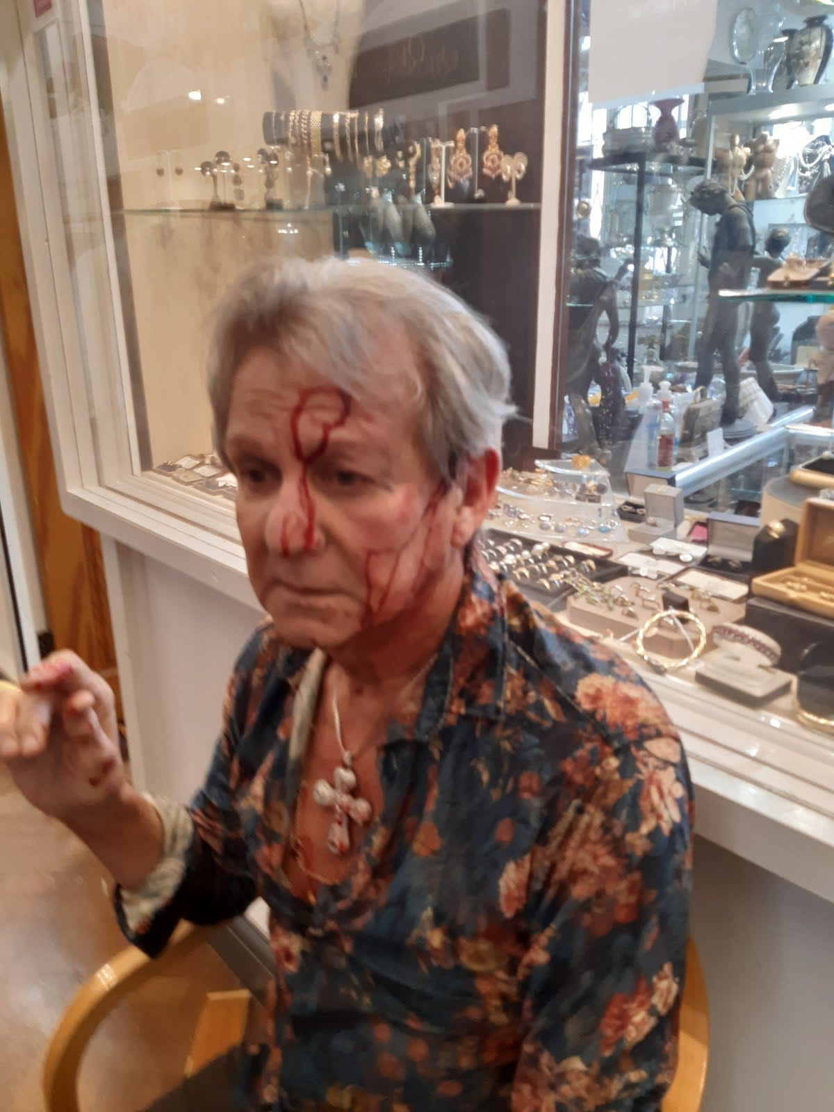 Ian Towning, pictured after the raid at Bourbon Hanby Arcade antiques shop in Chelsea (Collect)