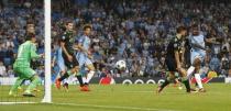 Britain Soccer Football - Manchester City v Borussia Monchengladbach - UEFA Champions League Group Stage - Group C - Etihad Stadium, Manchester, England - 14/9/16 Manchester City's Kelechi Iheanacho scores their fourth goal Action Images via Reuters / Carl Recine Livepic