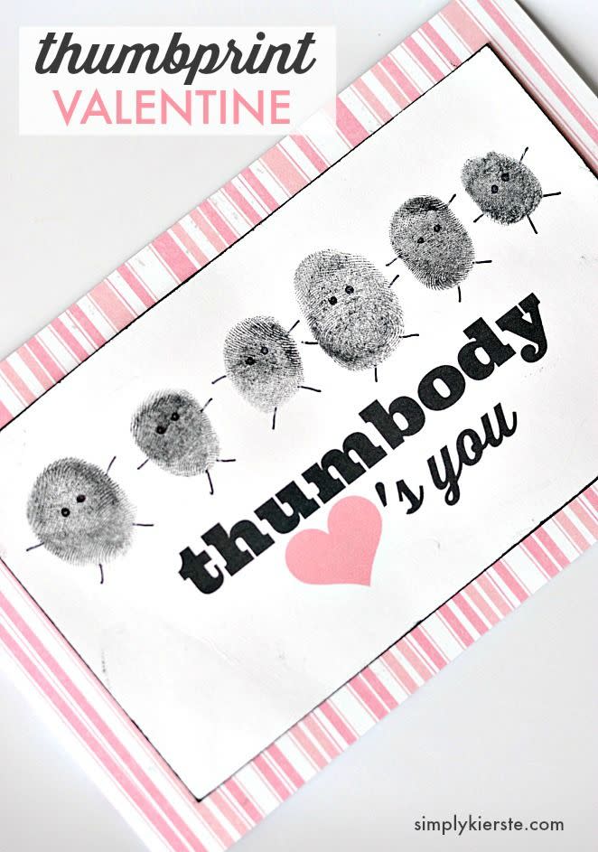 thumbprint valentines diy valentines day cards