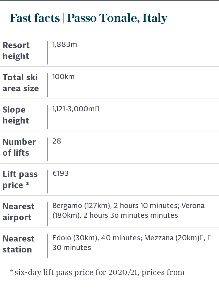 Ski fast facts | Passo Tonale, Italy