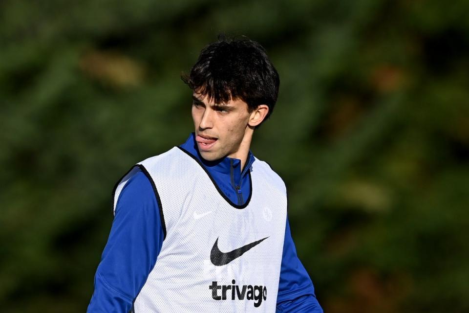 Joao Felix in Chelsea training: (Chelsea FC via Getty Images)