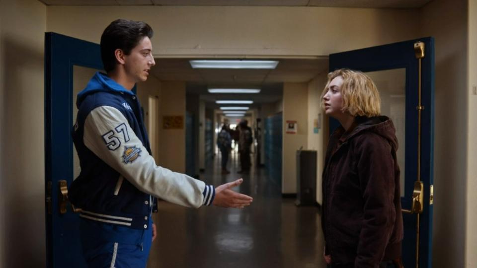 Peyton List and Milo Manheim in School Spirits