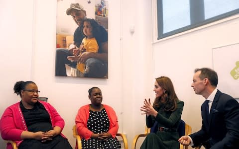 The Duchess of Cambridge at Family Action - Credit: AFP