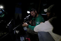 <p>Researcher Diogo Maia Grabin prepares to tranquillise a black male jaguar at the Mamiraua Sustainable Development Reserve in Uarini, Amazonas state, Brazil, March 6, 2018. (Photo: Bruno Kelly/Reuters) </p>