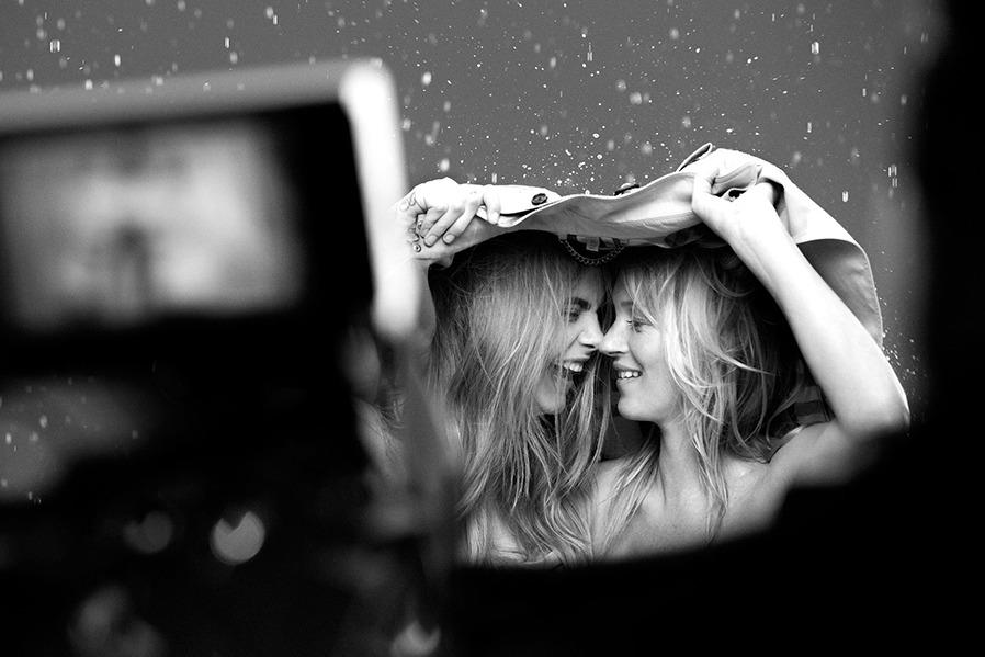 Kate Moss and Cara Delevingne star in My Burberry campaign.