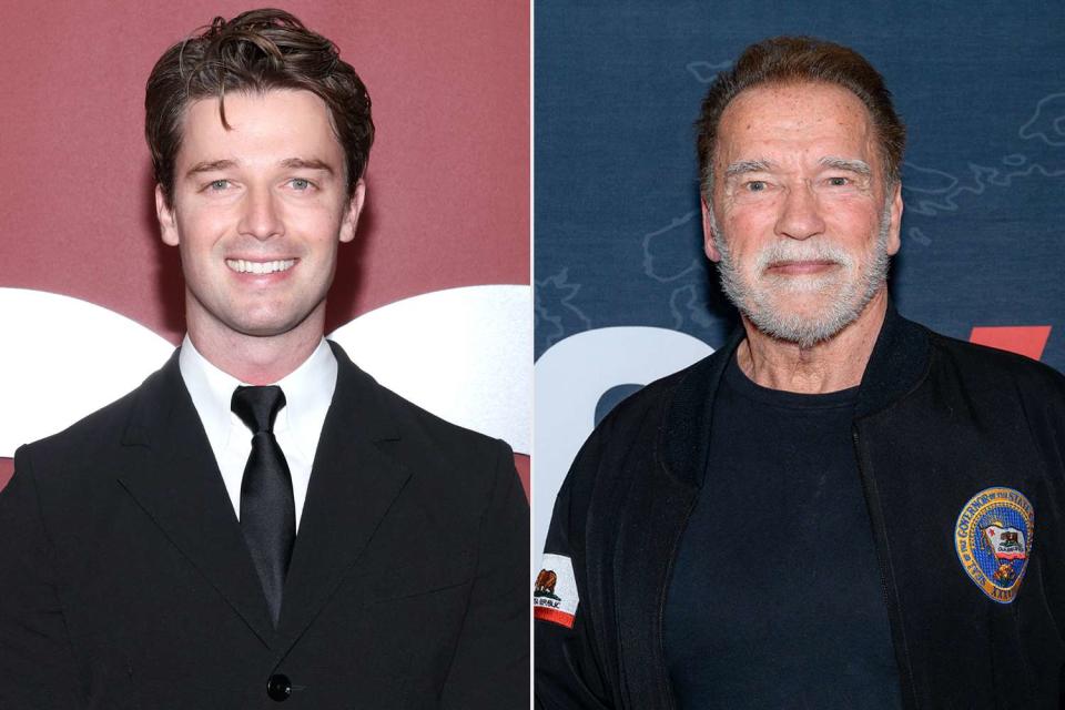 <p>Phillip Faraone/Getty Images; Ivan Apfel/Getty</p> (Left-right:) Patrick Schwarzenegger; Arnold Schwarzenegger