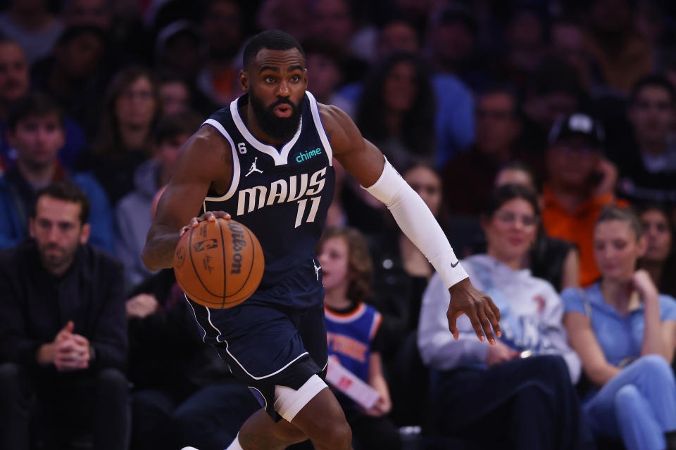 Tim Hardaway Jr.'s fantasy stock is on the rise with a move into the Mavericks' starting lineup. (Photo by Mike Stobe/Getty Images)