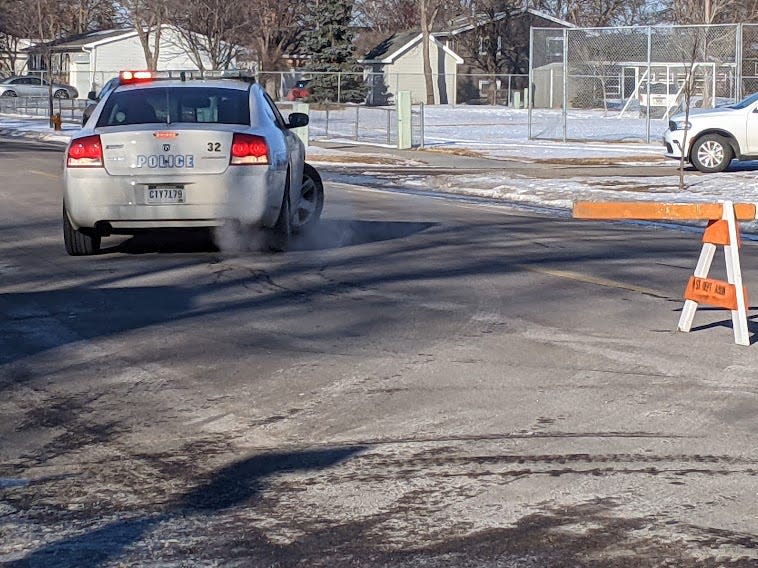 North State Street north of C.C. Lee Elementary school was blocked off Wednesday afternoon as police responded to an incident.