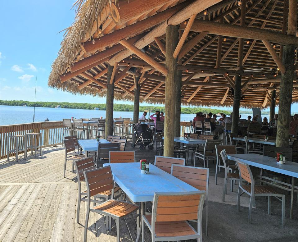 Swordfish Grill, a popular restaurant and tiki bar on north Sarasota Bay in the historic commercial fishing village of Cortez, reopened at 11 a.m. on Sept. 29, 2024, following Hurricane Helene, which struck on Sept. 26. Its neighboring sister waterfront restaurant, Cortez Kitchen, which sits lower, is expected to reopen on Oct. 4.