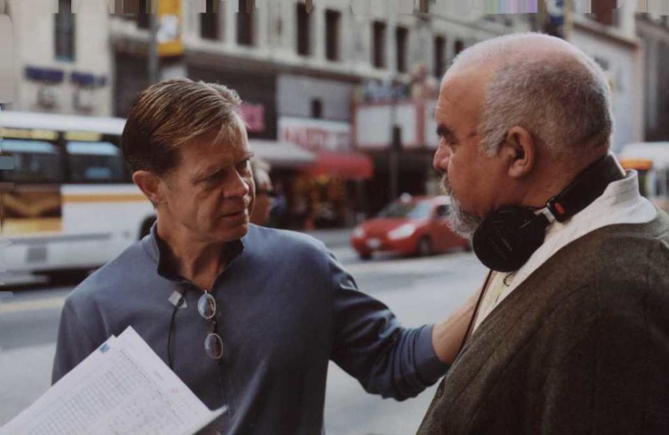 With William H. Macy on the set of “Edmond.”