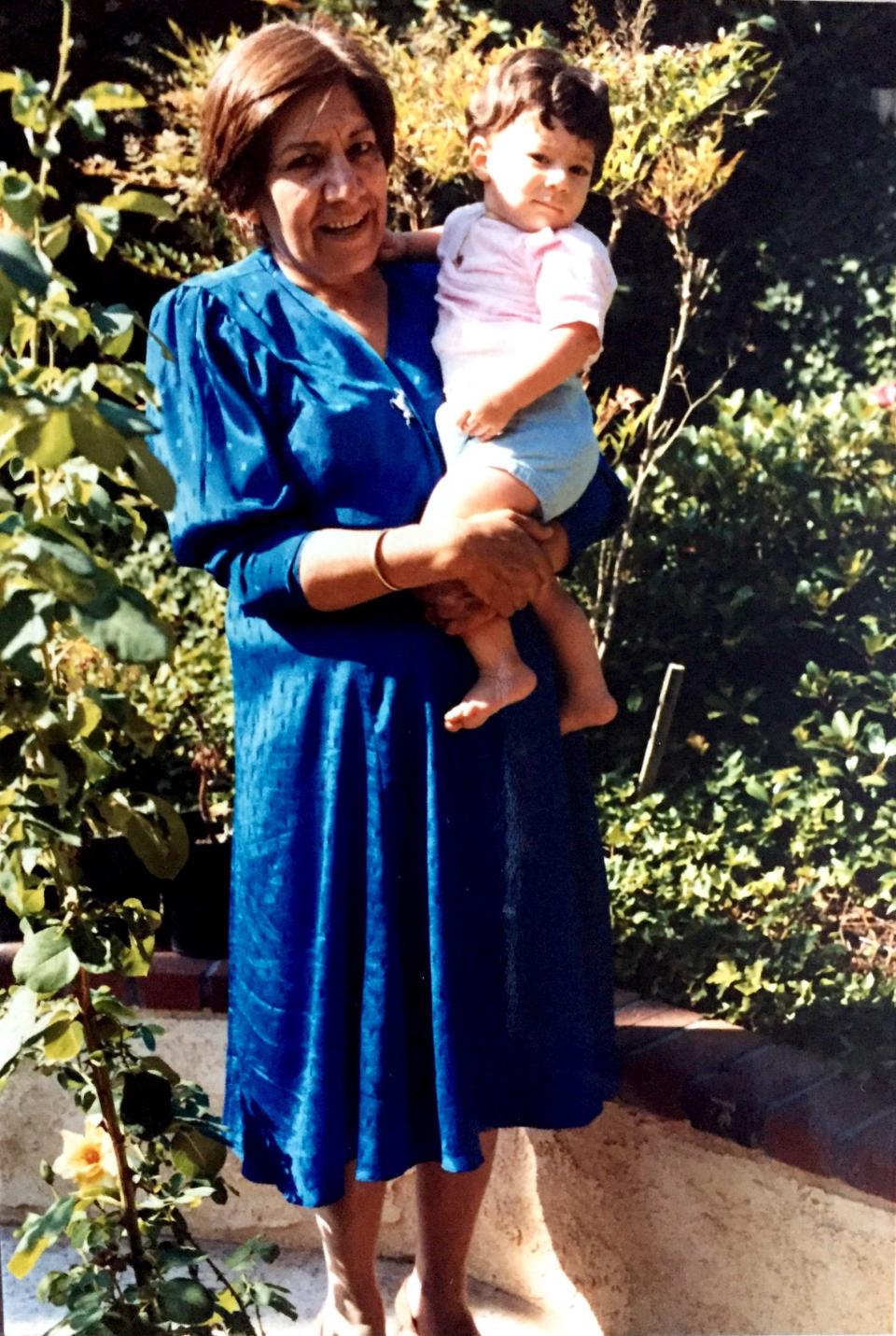 Kia Hamadanchy, now 30, and grandmother, Ezzat Hamedanipour, now 86.