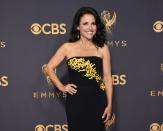 <p>In 2018, Louis-Dreyfus announced her cancer diagnosis <a href="https://twitter.com/OfficialJLD/status/913452227104202752?ref_src=twsrc%5Etfw%7Ctwcamp%5Etweetembed&ref_url=https%3A%2F%2Fwww.foxnews.com%2Fentertainment%2Fjulia-louis-dreyfus-reveals-she-has-breast-cancer" rel="nofollow noopener" target="_blank" data-ylk="slk:on Twitter;elm:context_link;itc:0;sec:content-canvas" class="link ">on Twitter</a>: "1 in 8 women get breast cancer. Today, I'm the one. The good news is that I have the most glorious group of supportive and caring family and friends, and fantastic insurance through my union. The bad news is that not all women are so lucky, so let's fight all cancers and make universal health care a reality." Today, Louis-Dreyfus is in remission and advocates for breast cancer awareness.</p>