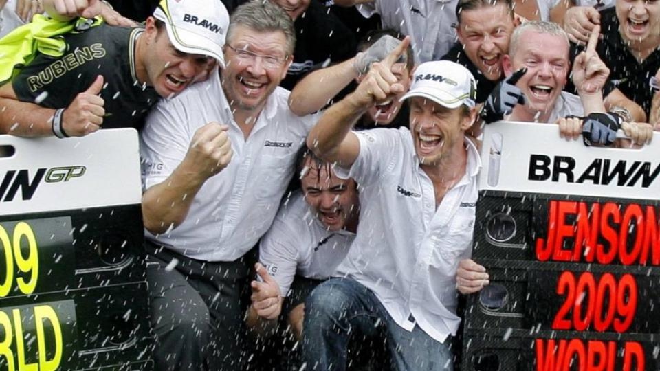 Jenson Button（右一）也將會參與其中，他也是2009年F1的世界冠軍。(圖片來源/ Brawn GP車隊)
