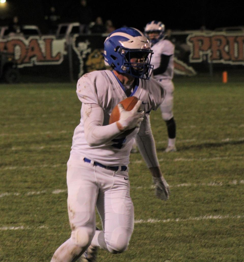Jake Willey and Inland Lakes football will wrap up their regular season with a Ski Valley Conference showdown at Gaylord St. Mary on Friday, Oct. 20, at 7 p.m.