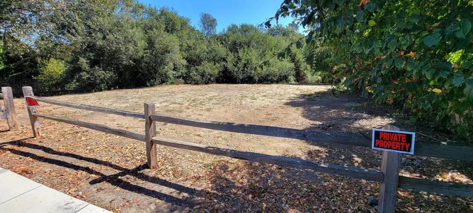 The old Cambria Jail will be relocated to this lot at 2884 Center St. in Cambria.