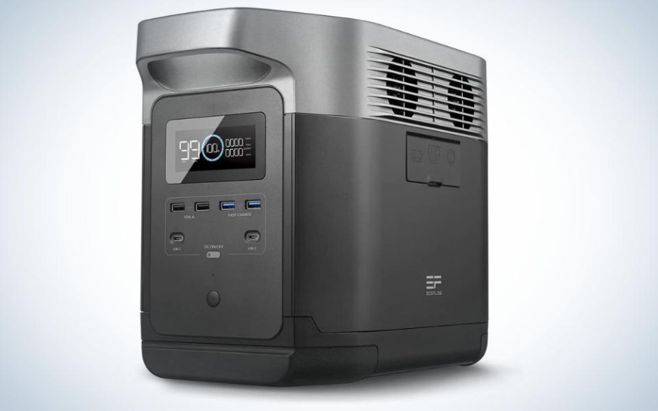 EF EcoFlow Delta Portable Power Station is the best home generator that’s solar-powered.