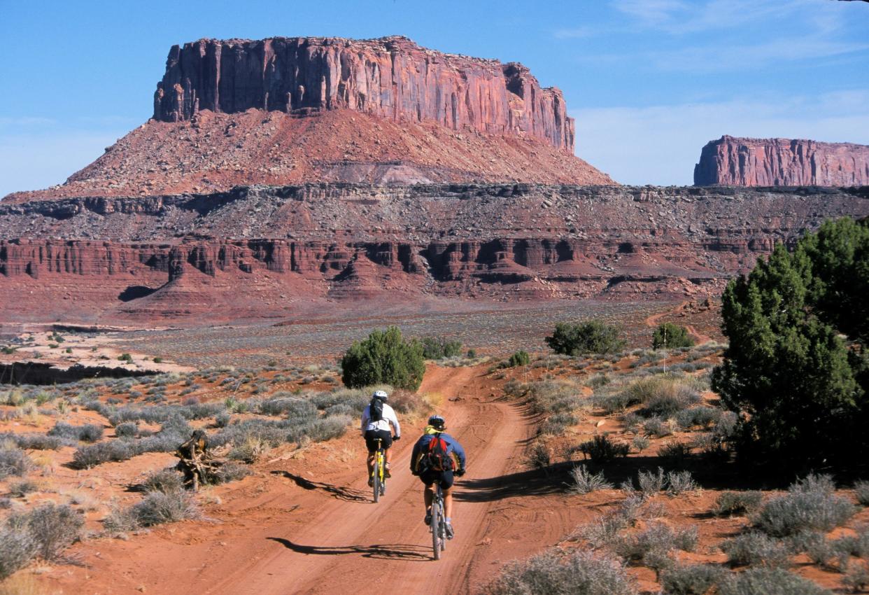 White Rim Road is popular among visitors at Canyonlands National Park.