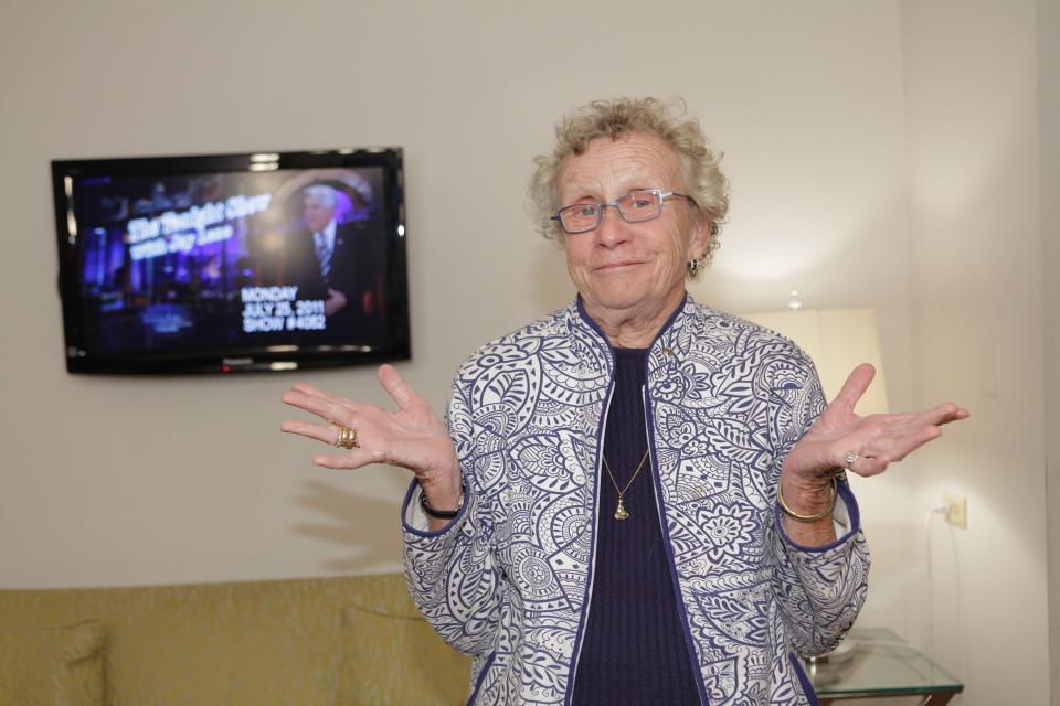 THE TONIGHT SHOW WITH JAY LENO -- (EXCLUSIVE COVERAGE) Episode 4082 -- Pictured: Sex expert Sue Johanson backstage on July 25, 2011 -- Photo by: Paul Drinkwater/NBC/NBCU Photo Bank