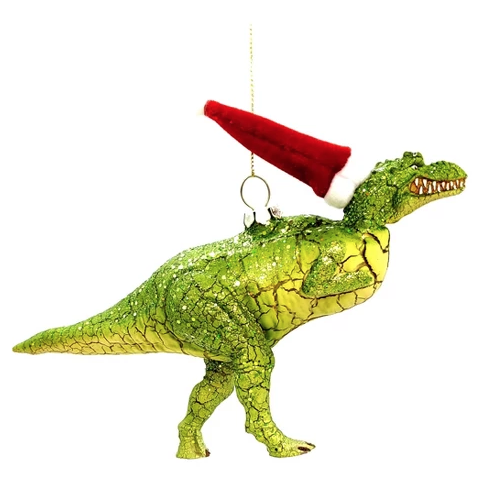<p>This is probably the merriest T-Rex you’ll ever see, unless they make a <em>Jurassic Park</em> live-action holiday movie. Fingers crossed!</p> <p><strong>Shop Now:</strong> Dinosaur Christmas Tree Ornament-Wondershop, $7, <a rel="nofollow noopener" href="https://www.hottopic.com/product/game-of-thrones-daenerys-drogon-ornament/11411834.html#q=ornaments&start=18" target="_blank" data-ylk="slk:www.target.com;elm:context_link;itc:0;sec:content-canvas" class="link ">www.target.com</a></p>