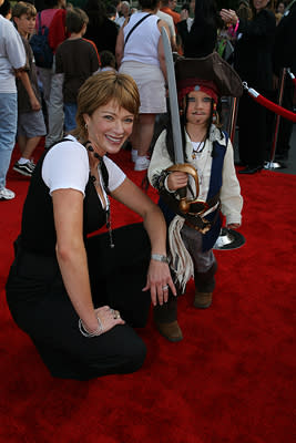 Lauren Holly and son at the Disneyland premiere of Walt Disney Pictures' Pirates of the Caribbean: At World's End