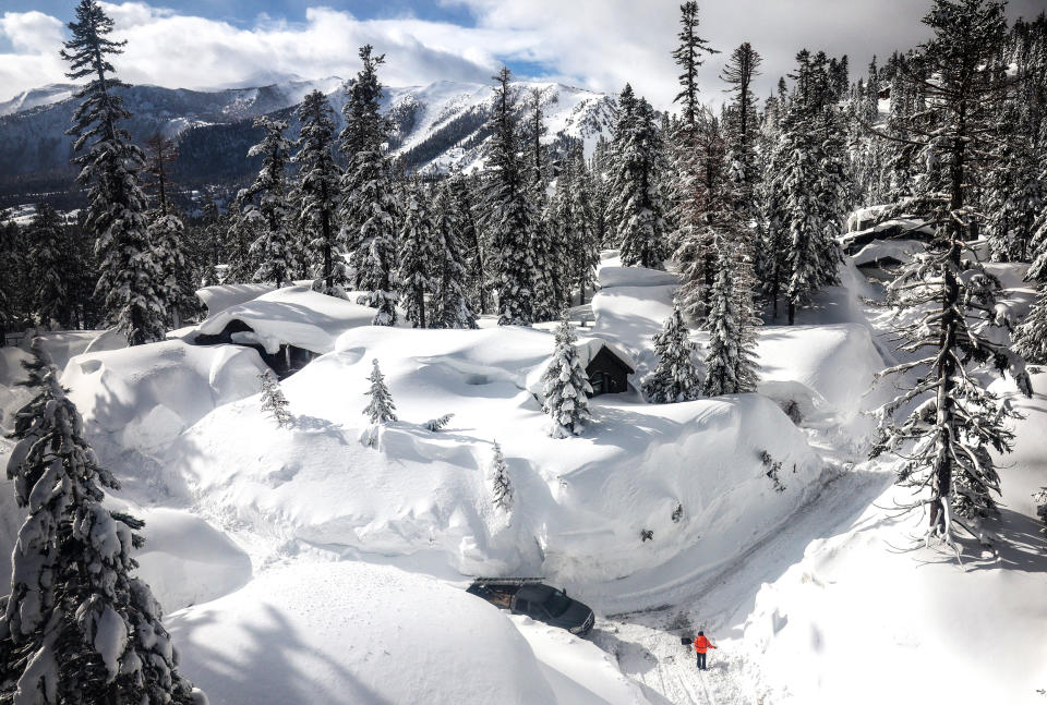 Image: California Hit By Another Winter Storm, Deepening The Already Historic Snowpack In Mountain Regions (Mario Tama / Getty Images)