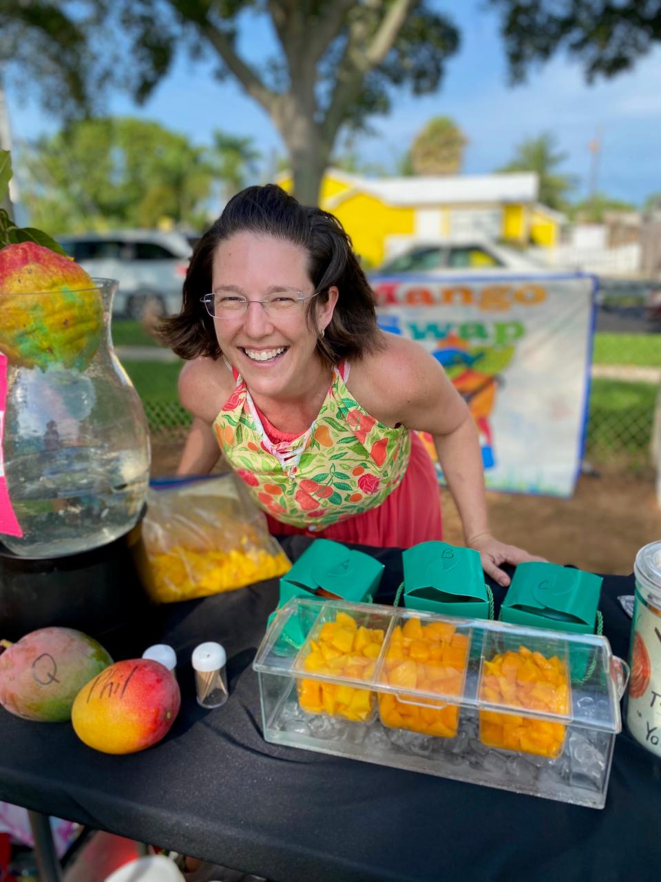 Lisa Quillian at the Osceola Park neighborhood Mango Swap on June 18.