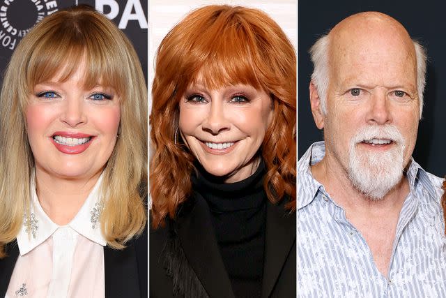 <p>Leon Bennett/Getty; Kevin Mazur/Getty; Frazer Harrison/Getty</p> Melissa Peterman; Reba McEntire; Rex Linn