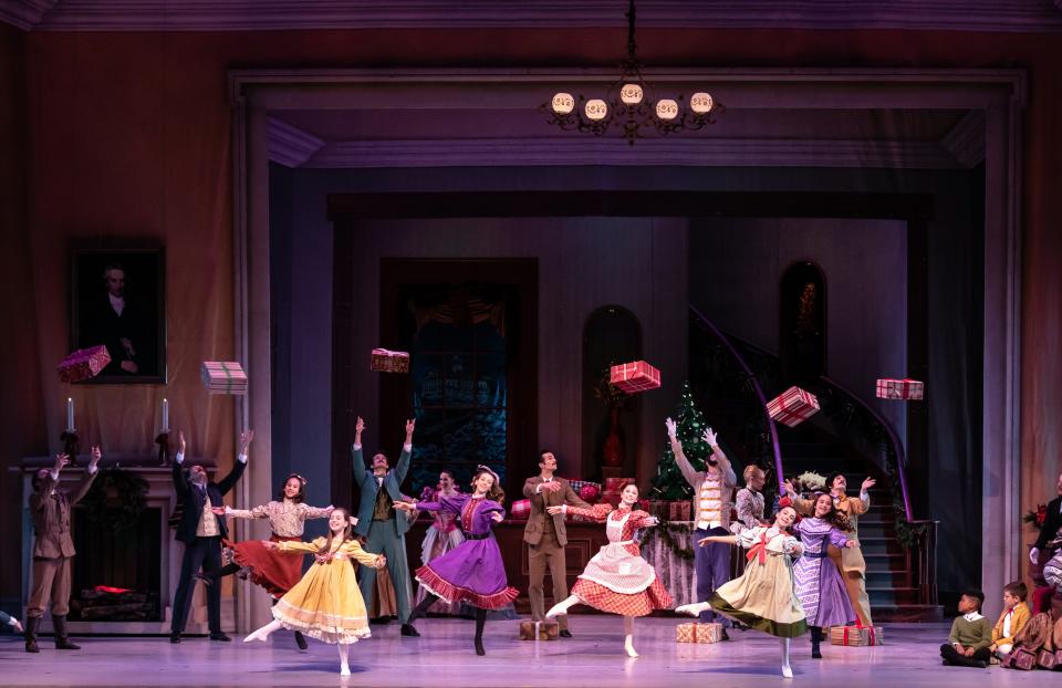 Nashville Ballet company dancers and youth cast perform the party scene in "Nashville’s Nutcracker."