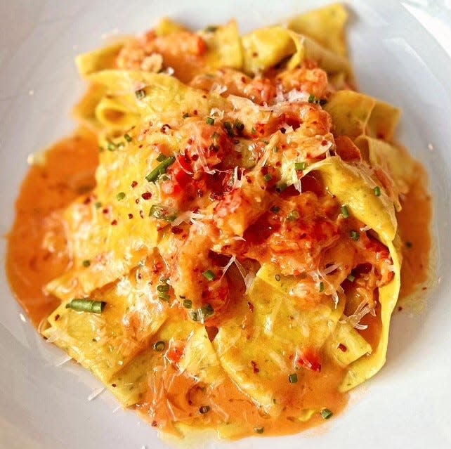 Crawfish pappardelle is on the Mardi Gras menu at R Bar in Asbury Park.