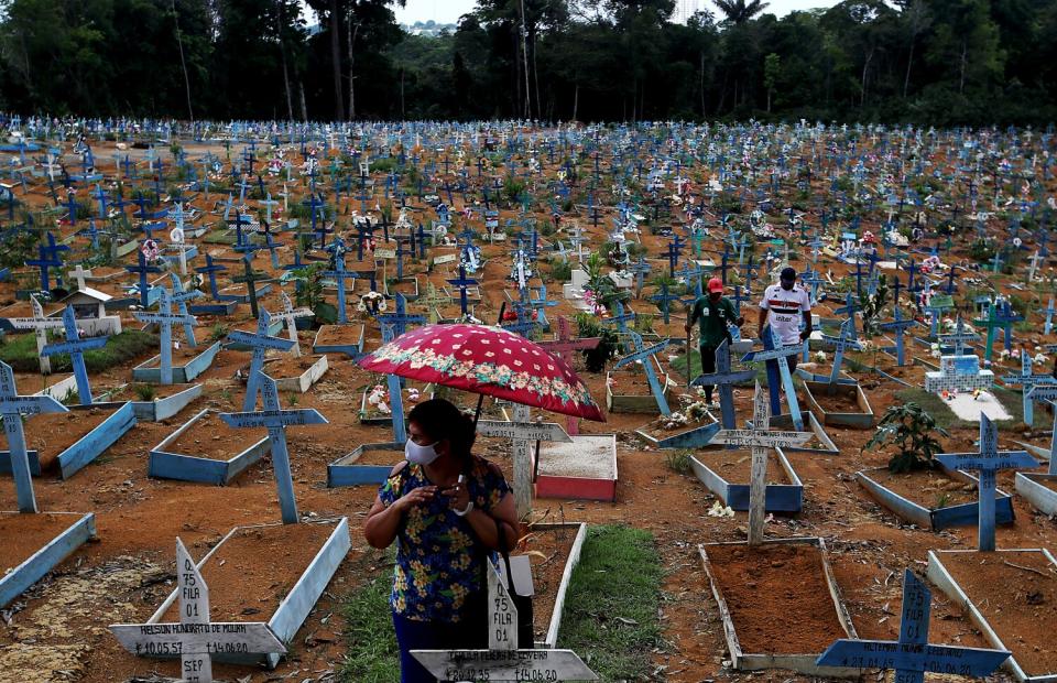 Grave markers in Manaus, Brazil