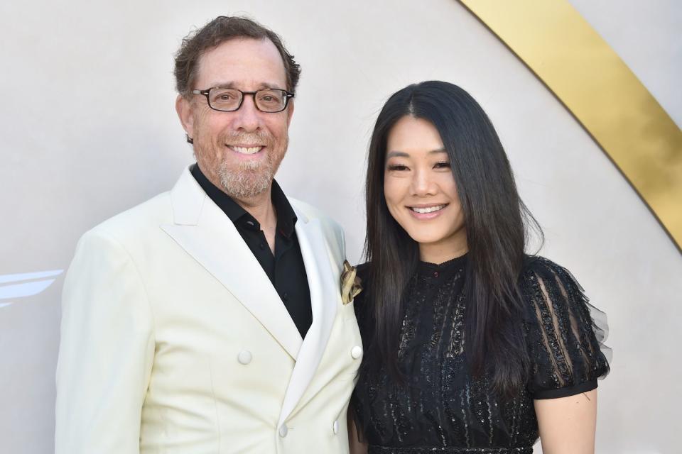 <p>Gregg DeGuire/Variety via Getty</p> Rob Minkoff and Crystal Kung Minkoff at the 2024 Gold Gala on May 11, 2024