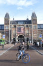 The Rijksmuseum in Amsterdam in Amsterdam, Netherlands, Tuesday, Feb. 13, 2024. Frans Hals is the latest 17th century Dutch master to feature in a major exhibition at the Rijksmuseum in Amsterdam. A show opening on Wednesday highlights Hals' lose brush strokes that made him a forerunner of the impressionist movement. (AP Photo/Michael Corda)