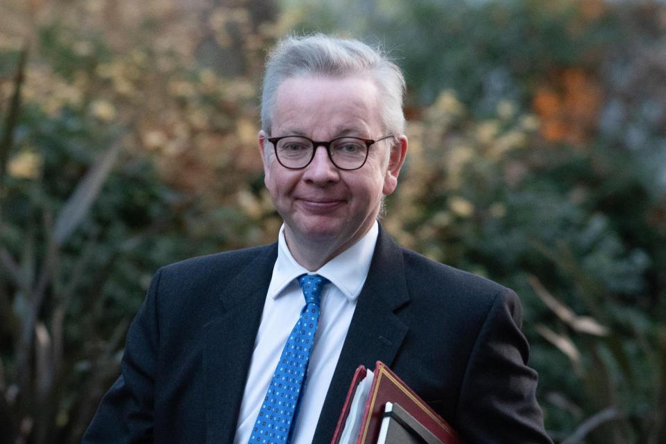 Michael Gove arrives for the Cabinet meeting in London. (Photo by James Warren / SOPA Images/Sipa USA)