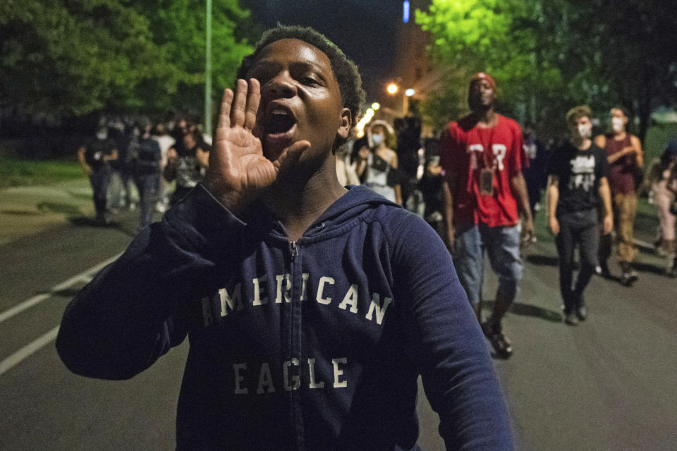 IMAGE: Protest march in Louisville (Chris Tuite / MediaPunch via AP)