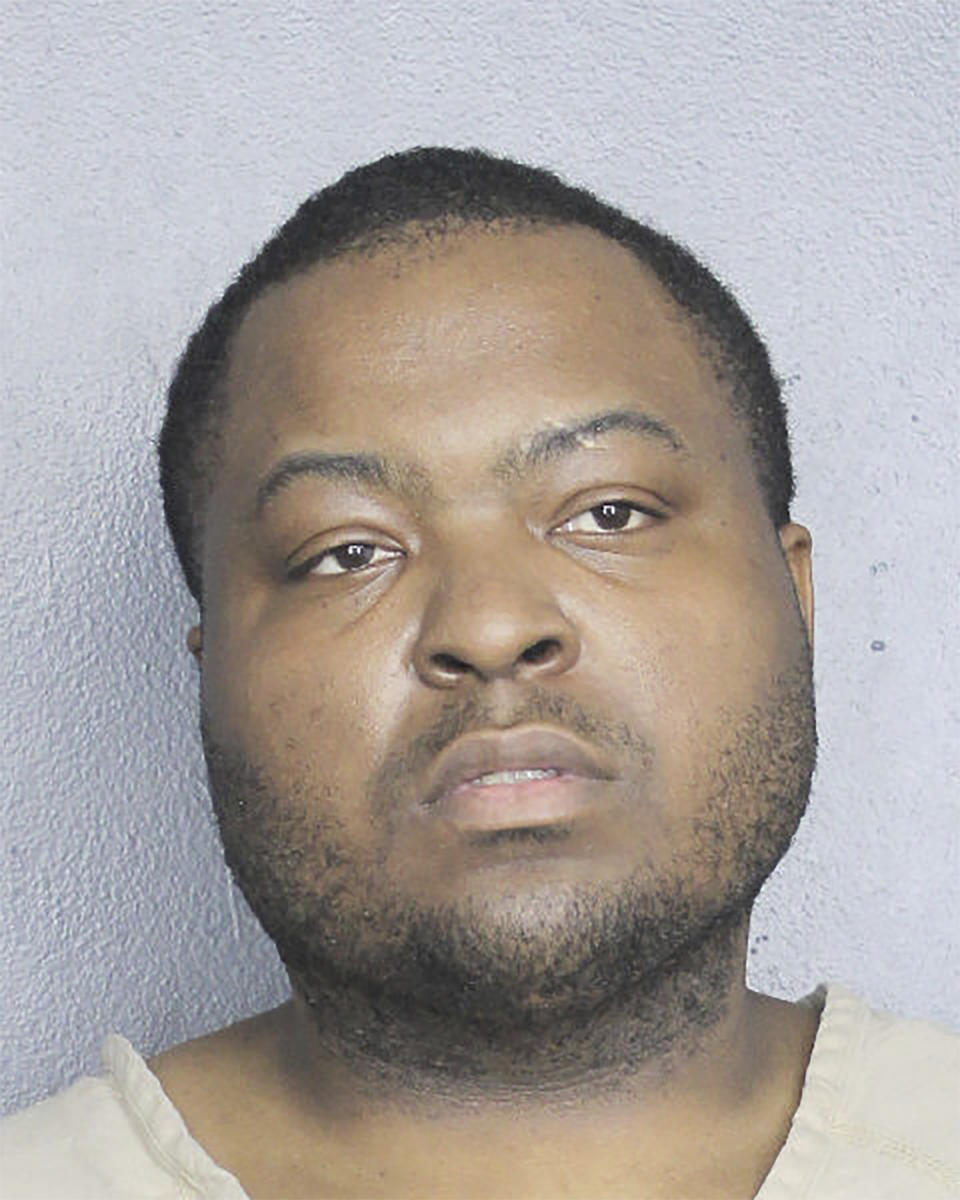 This booking photo provided by the Broward County, Fla., Sheriff's Office shows rapper and singer Sean Kingston, whose real name is Kisean Anderson. Kingston is back in South Florida, where he and his mother are charged with committing more than a million dollars worth of fraud. Jail records show 34-year-old Kingston was booked into the Broward County jail on Sunday, June 2, 2024. (Broward County Sheriff's Office via AP)