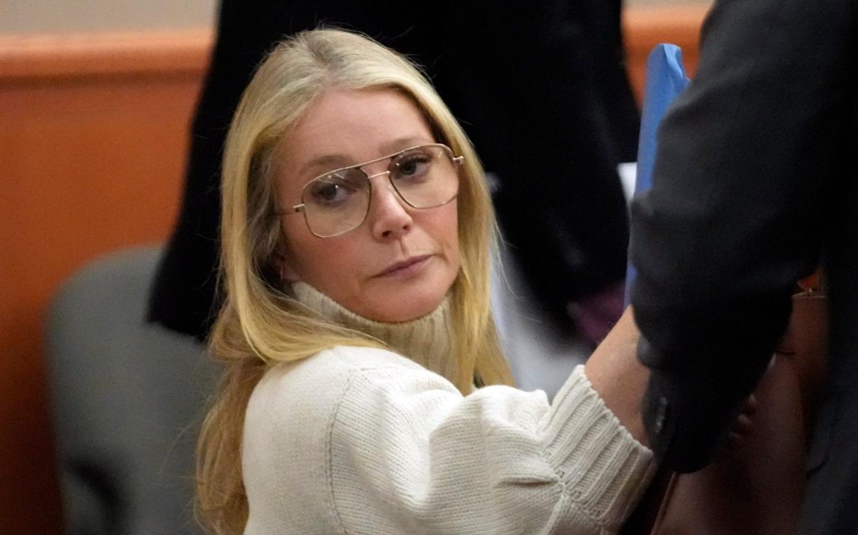 Actor Gwyneth Paltrow looks on before leaving the courtroom, Tuesday, March 21, 2023 - Rick Bowmer