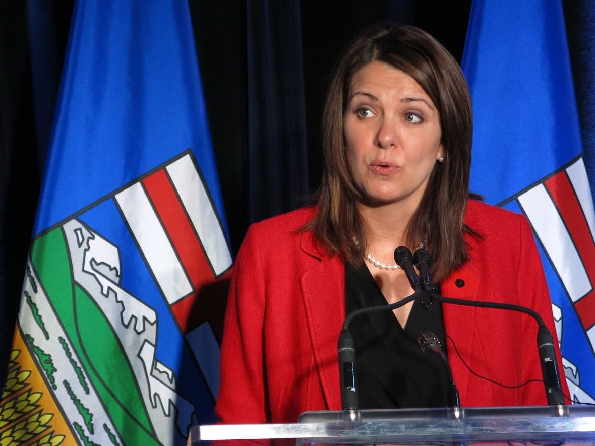 Premier-designate Danielle Smith announced Saturday that she will run in a byelection in Brooks-Medicine Hat. (Bill Graveland/The Canadian Press - image credit)