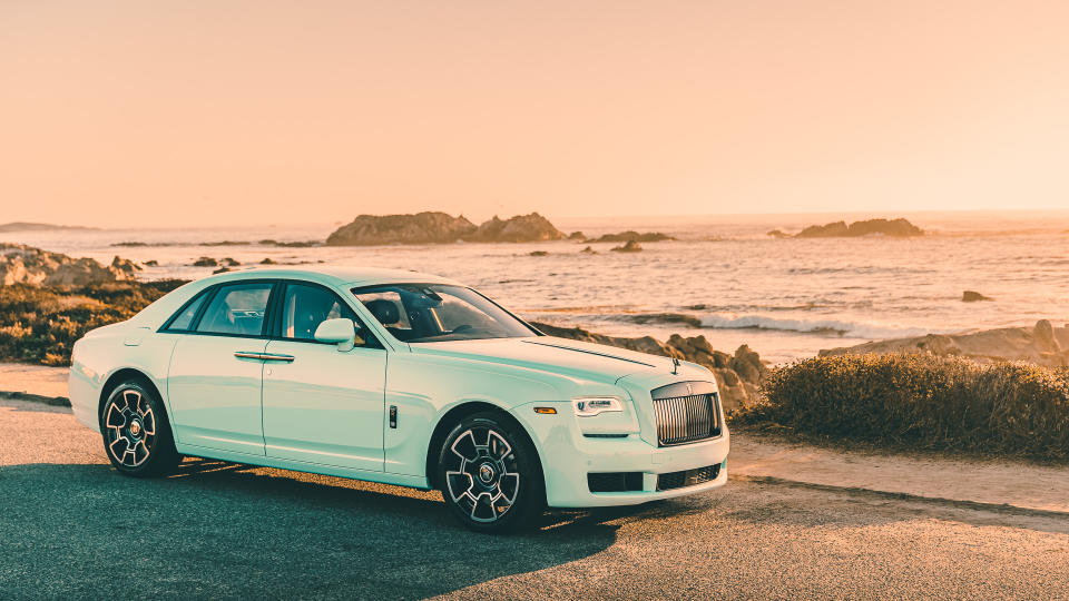 Rolls Royce Ghost in light green solid.