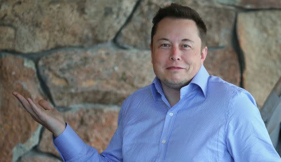 Elon Musk, CEO of SpaceX and  Tesla Motors looking flummoxed.