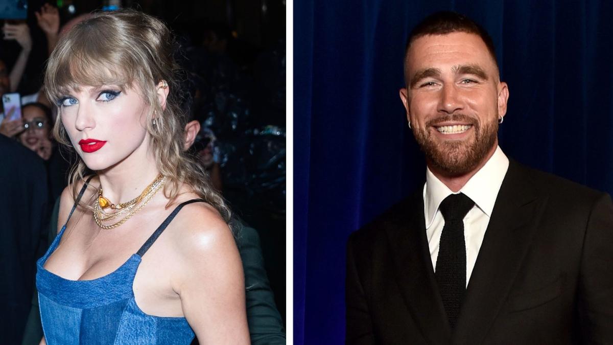 Travis Kelce Defends His 'Comfy' Velvet Pants as Fans Liken Them to Taylor  Swift's Curtains