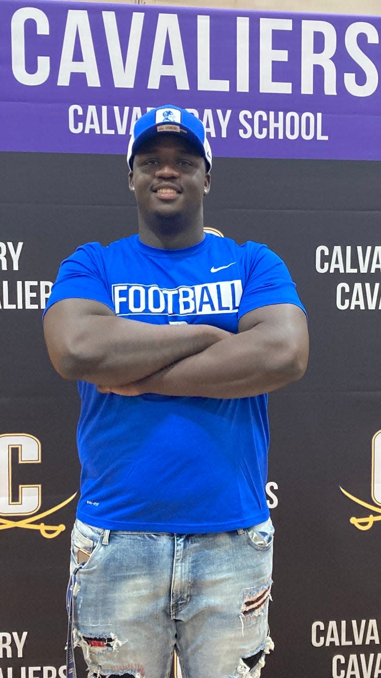 Terry Simmons Jr. of Calvary Day committed to play football at Duke on Saturday.