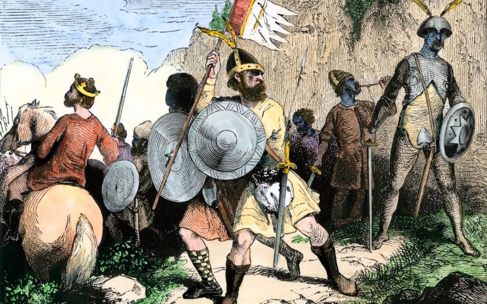 A depiction of Anglo-Saxon warriors in the 10th century - Alamy