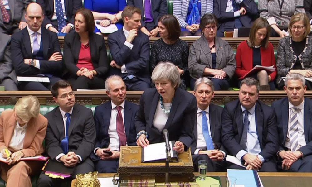 Theresa May tells the Commons that the Brexit withdrawal bill will be deferred. 