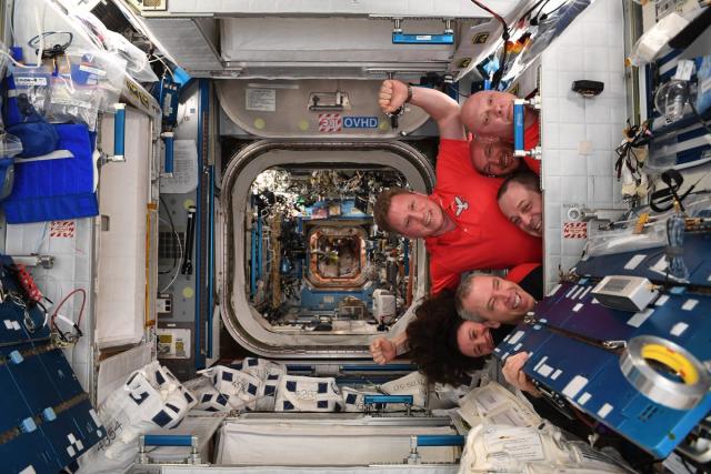 space station crew members