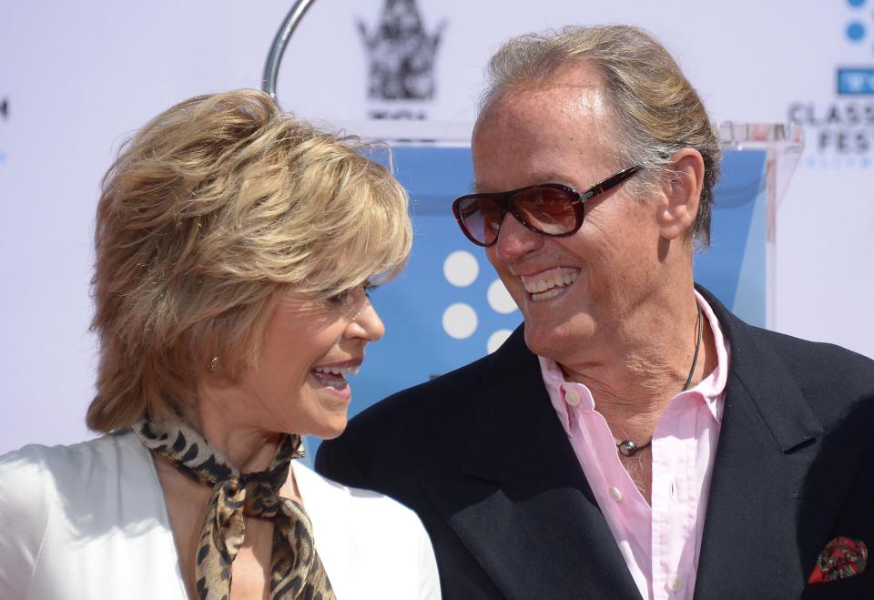 Peter and his sister Jane, who praised her 'sweet-hearted baby brother' (AFP/Getty Images)