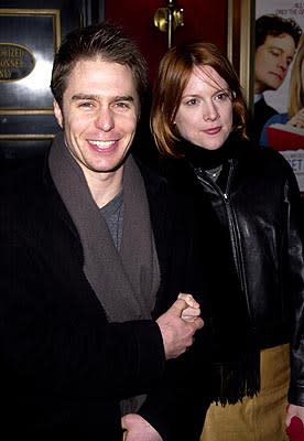 Sam Rockwell and Laurel Holloman at the New York premiere of Miramax's Bridget Jones's Diary