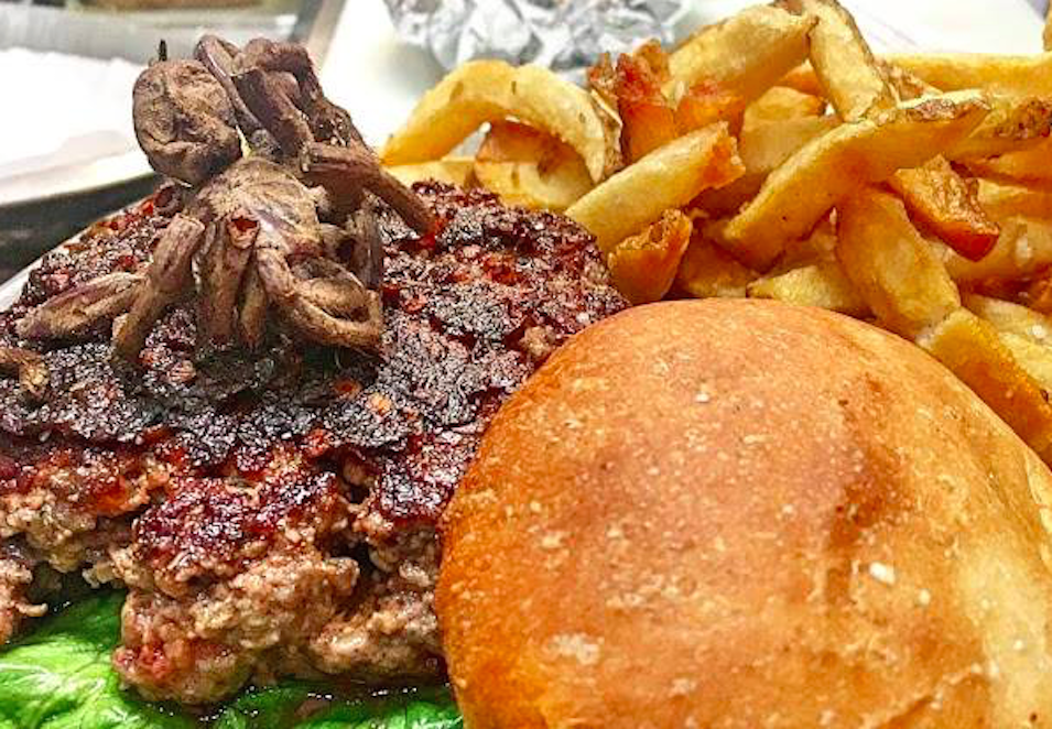 The burger is available as part of Exotic Food Month (Picture: Bull City Burger and Brewery)